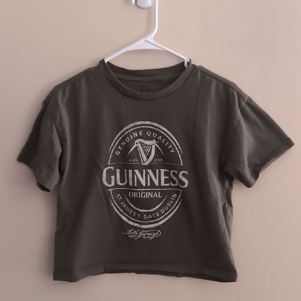 Guinness Olive Crop Top